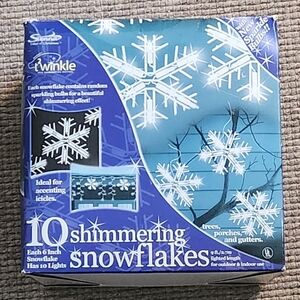 Christmas  Decoration 10 Shimmering Snowflakes
